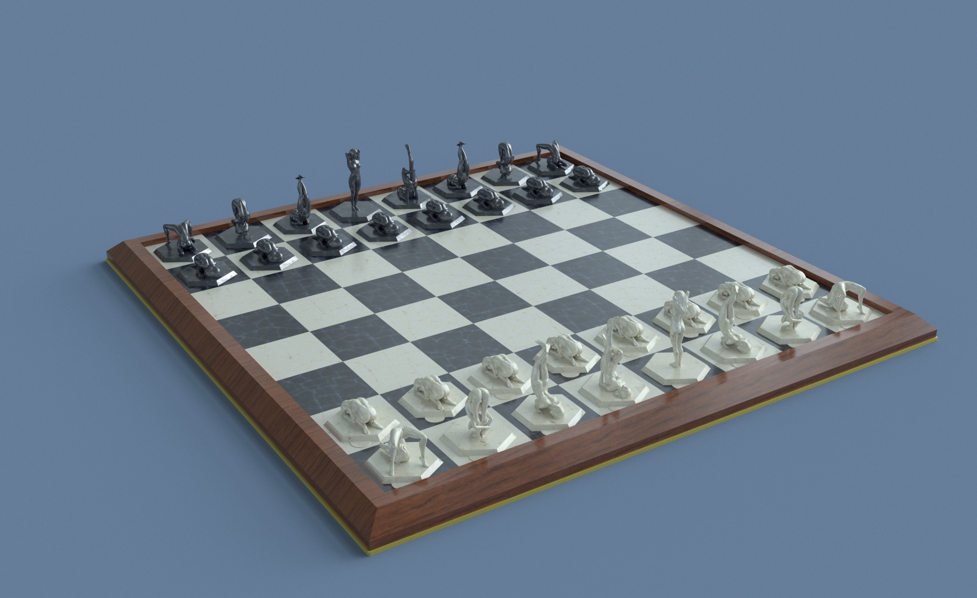 Nsfw Nude Posing Women A Complete Chess Set By Ubermeisters