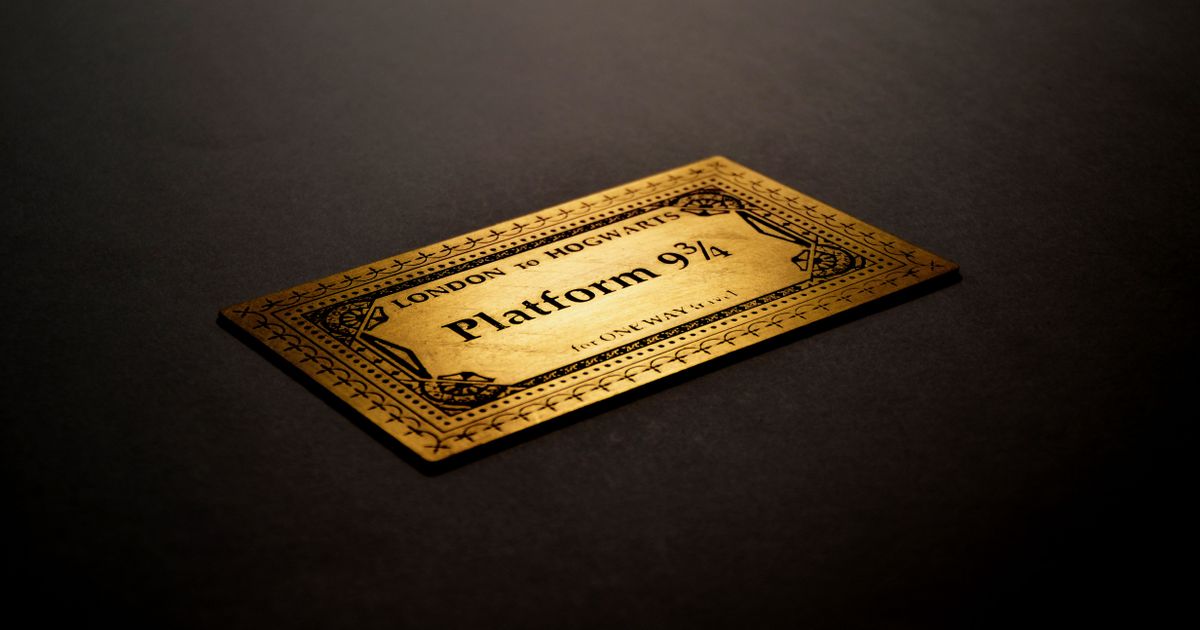 Golden Ticket Platform London To Hogwarts By Daniel D Ck