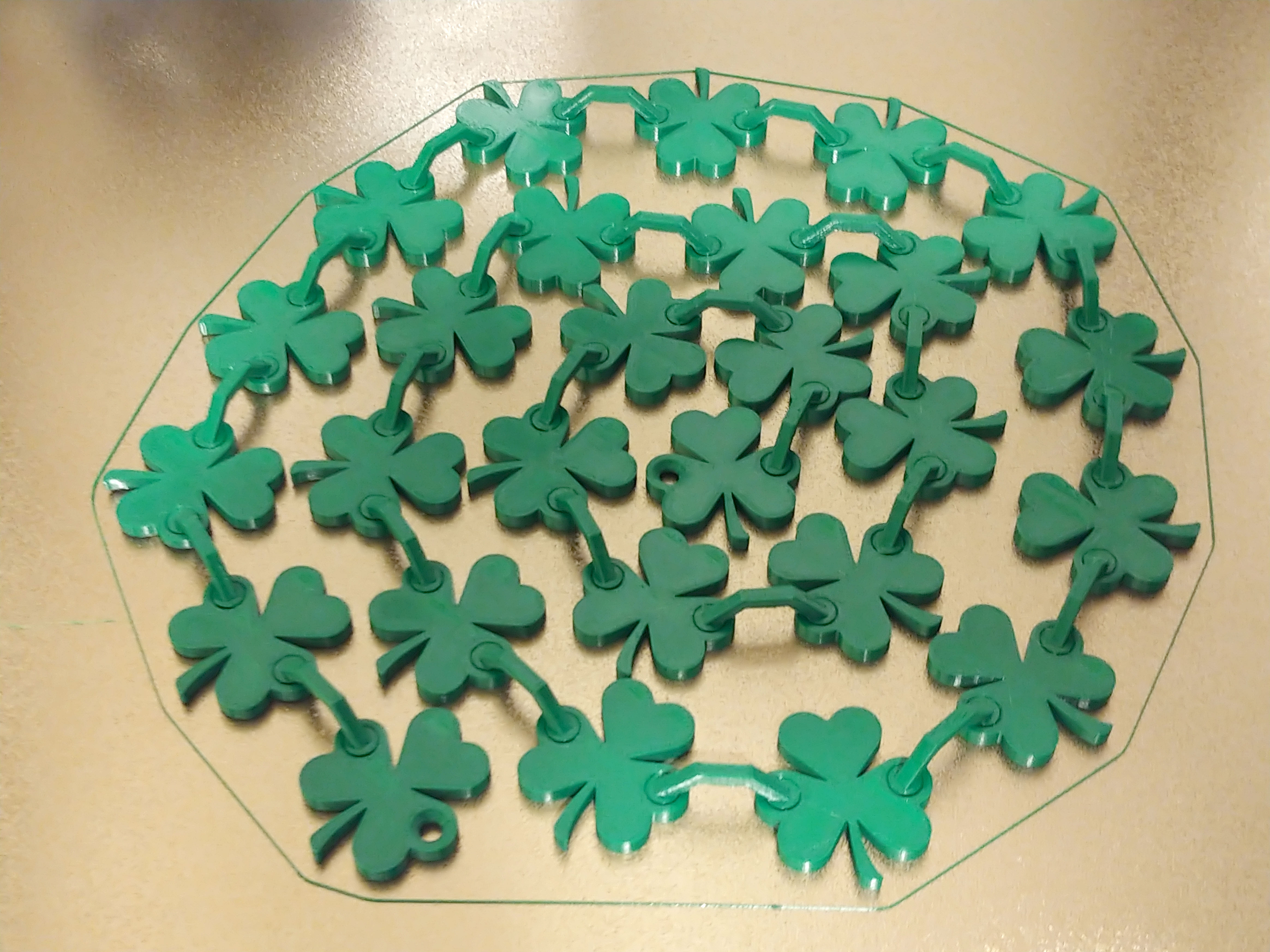 Print In Place St Patrick S Day Shamrock Garland By Fixumdude