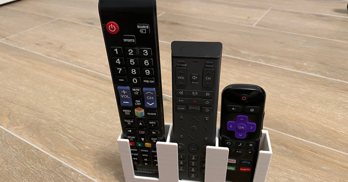 Wall Mountable Remote Control Holder For Remotes By Gorefish