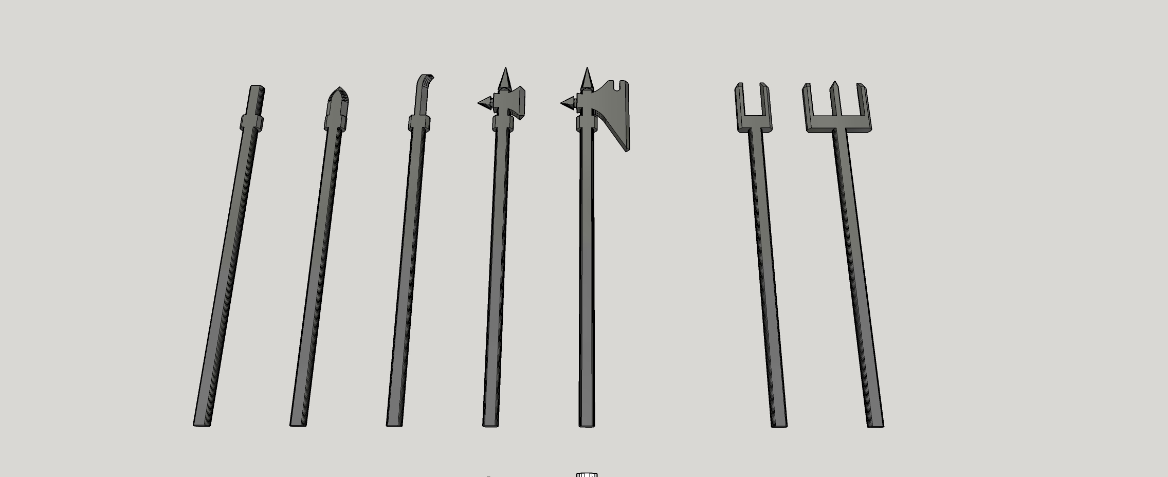 Mini 13 Melee Weapon Set Polearms 1 By Katfish Heavy Industries