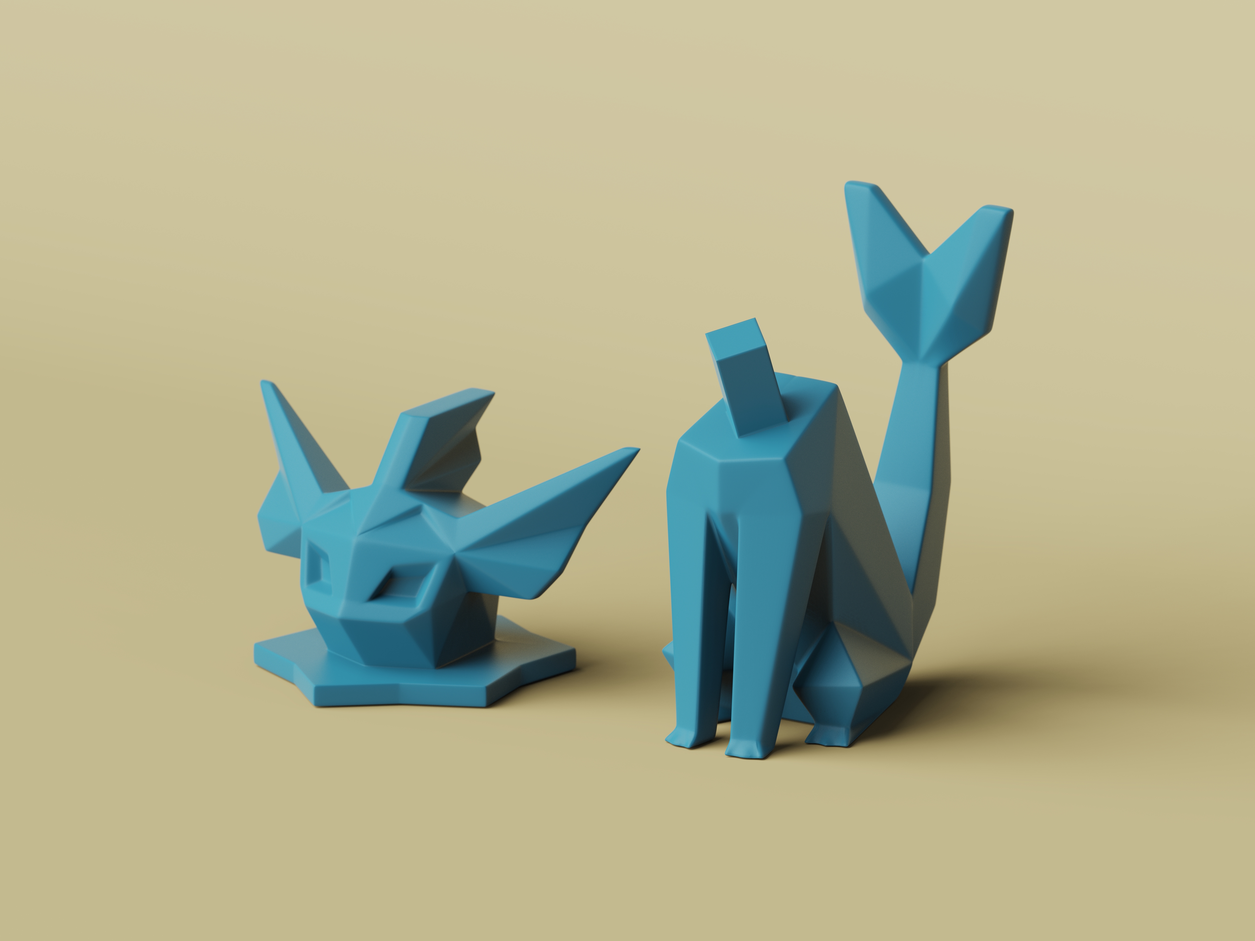 Low Poly Vaporeon By Agustin Arroyo Printables Store