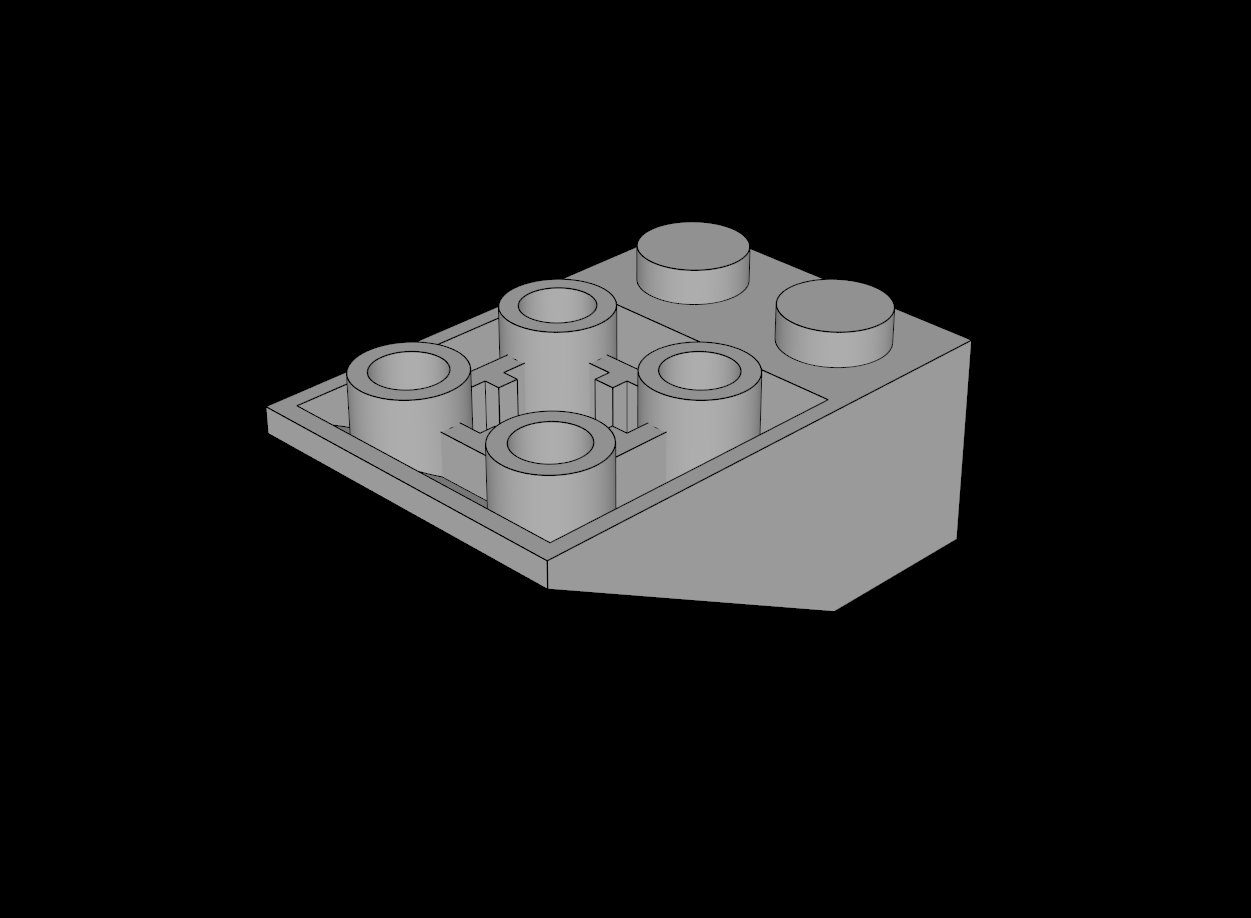 Lego Compatible B Dat Slope Brick X Inverted With Ribs