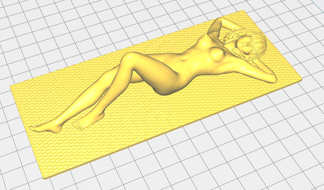 Naked Female Figure Sunbathing by Onur Yıldırım Download free STL