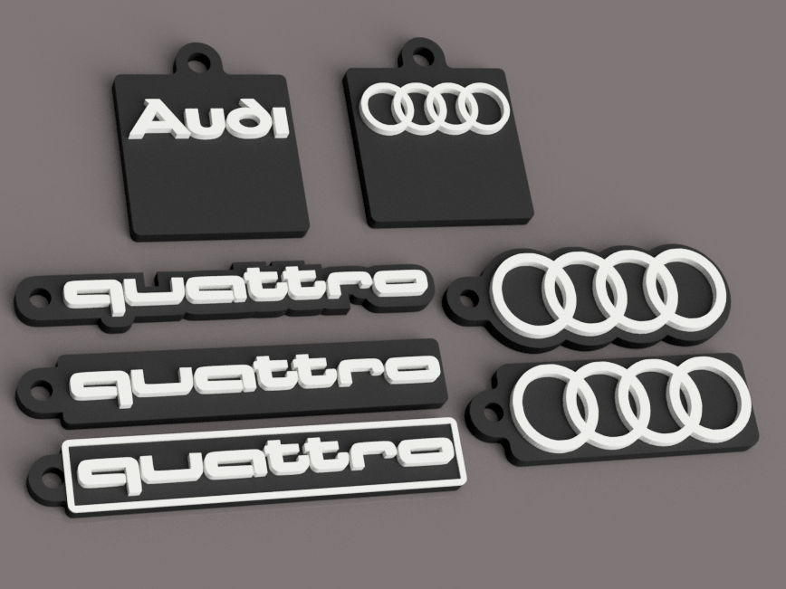 Audi quattro Auto Schlüsselanhänger by TT Engineering Download free