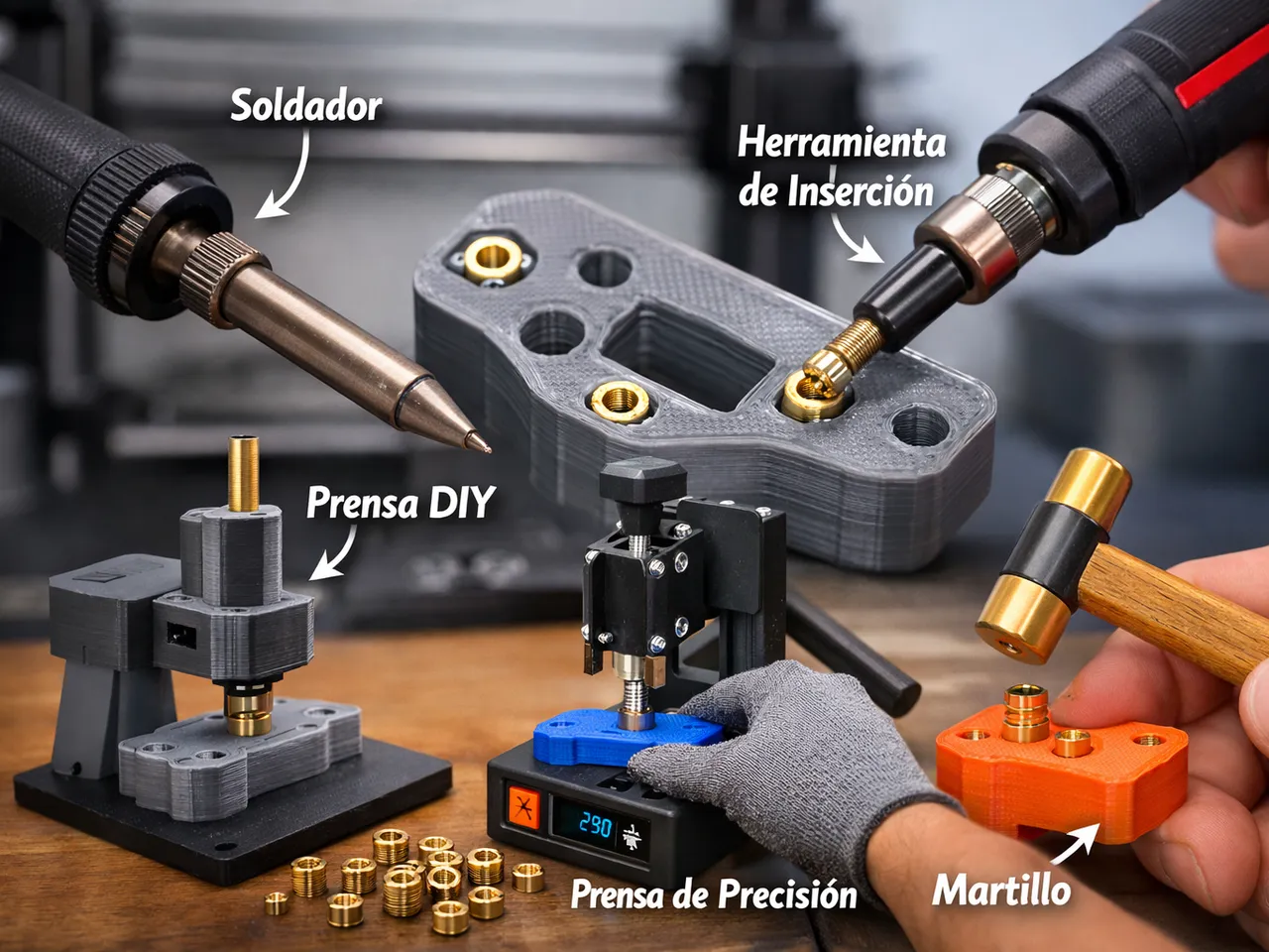 Image for Herramientas para embutir piezas metálicas en piezas impresas en 3D
