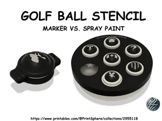 Image for Marker versus Spray Paint - Golf Ball Stencils - my journey