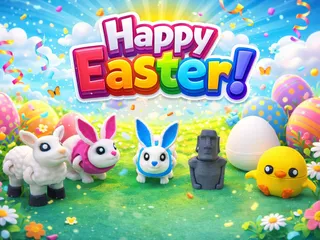 Image for Happy Easter with our Cute Flexible Easter Figures Set