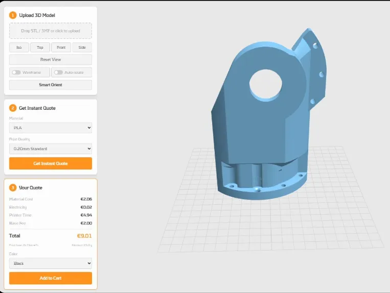 Image for Slicer API with Wordpress Plugin that creates Instant Quotes for 3D print Shops