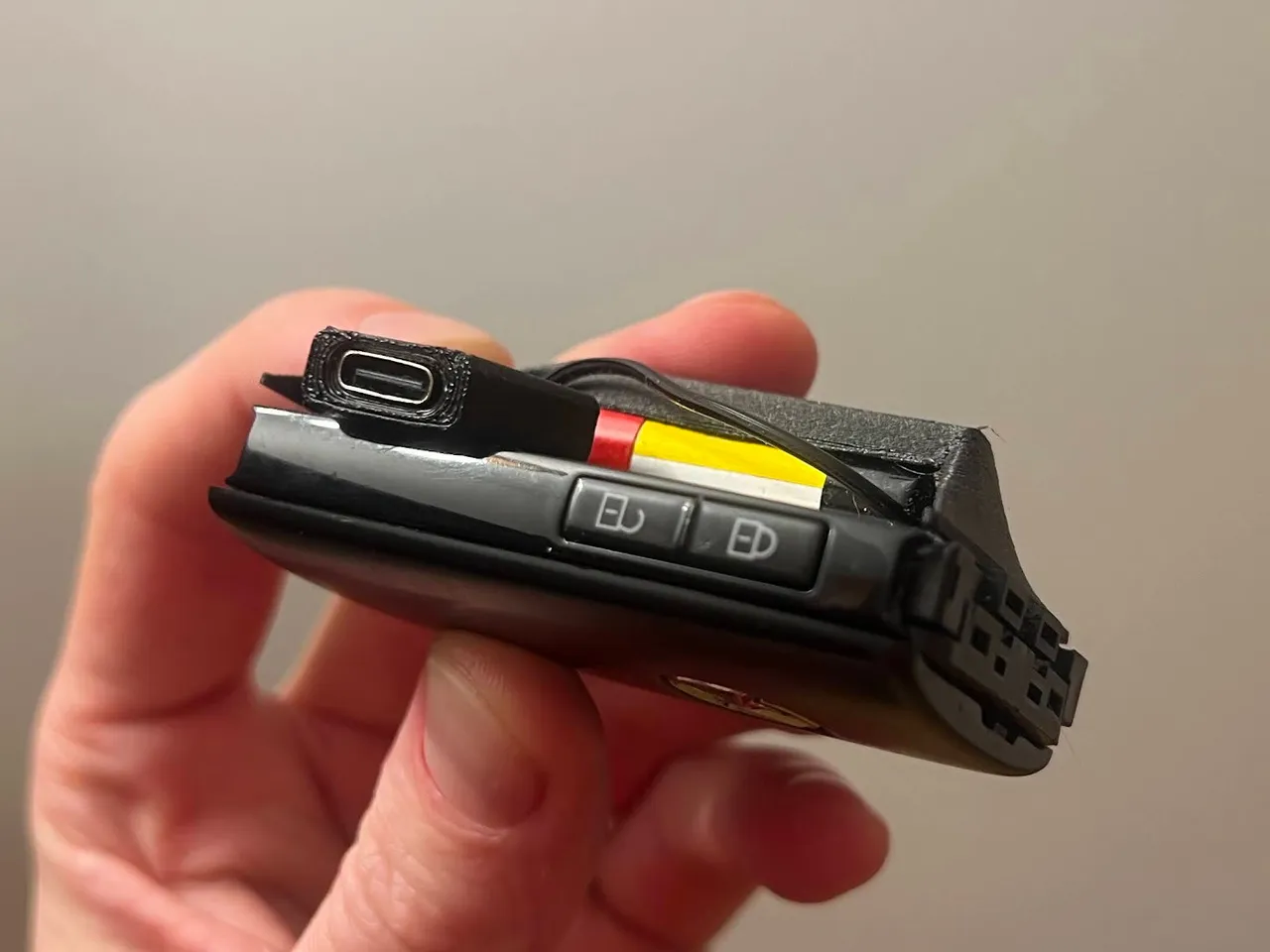 Image for I Made My Car Key Fob USB-C Rechargable (because I'm too lazy to swap the button battery)