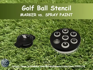 Image for Marker versus Spray Paint - Golf Ball Stencils - my journey
