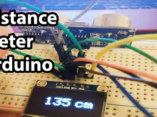 Image for Ultrasonic distance meter with HC-SR04 and OLED