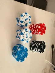 Dual Color Poker Chips With Numbers