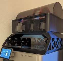 V2 Vented Remix - Updated Bambu Lab Ultimate P1P P1S X1-C Riser+AMS Stand - Community Build!