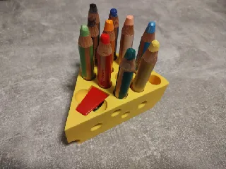 Pen & Sharpener Cheese Stabilo Woody 3