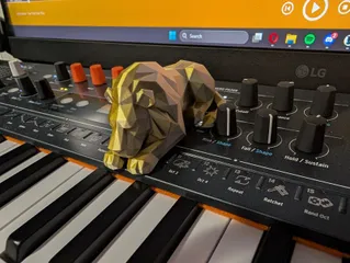Low Poly Sleeping Lion
