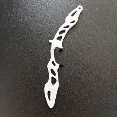 Recurve bow keychain