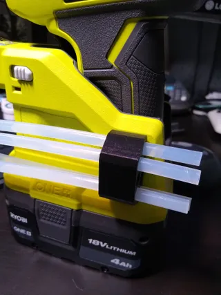 Ryobi P306 Glue Stick Holder by TankerTech, Download free STL model