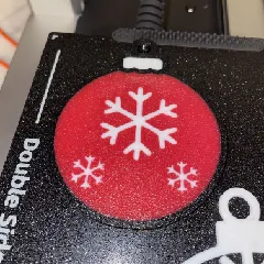 Classic Red Snowflake Ornament