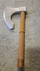 Viking Axe with Handle (No Glue Required)