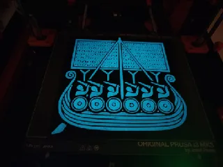 Viking ship relief