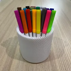 Tactile Spiral Vase Pen Cup
