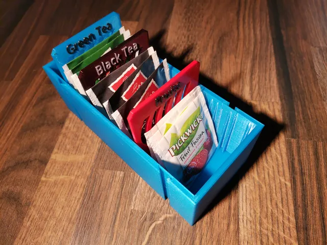 Modular Tea Box with Labeled Separators (Stackable) by OwL Art ...