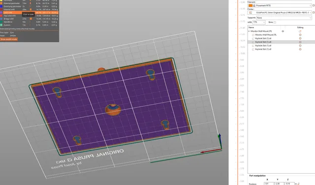 Keyhole Slot for Wall Hanging by Brainanator | Download free STL model ...
