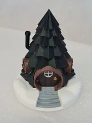Xmas-Tree Fairy-House for Christmas Village // Weihnachtsbaum-Haus für Winter-Stadt