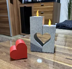 HEART SEPERATED TEA LIGHT / VALENTINES TEA LIGHT