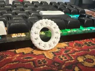 fidget gear ring with meshing outside gear