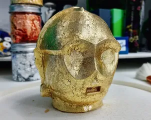 C-3PO Lego Minifigure Head Star Wars