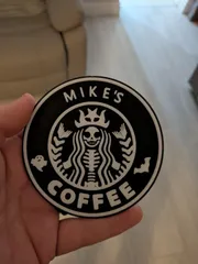 Skull Starbucks Coaster
