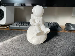 Astronaut sitting on the moon