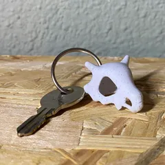 Cubone Pokemon Skull Keychain