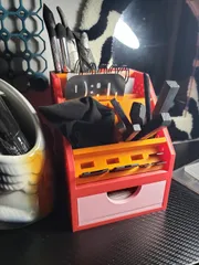 Desk organizer desktop organizer organizers office organizer table pencil holder pen holder pen stand pencil stand easy print without support Tested
