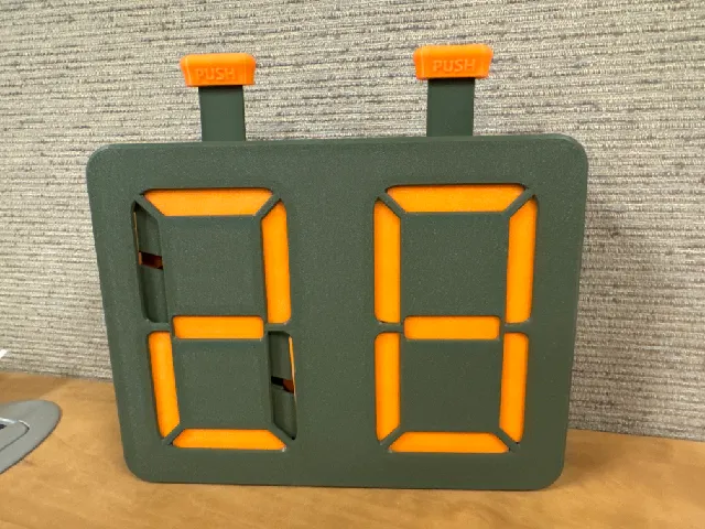 7 Segment Mechanical Counter, Version 2.1, Ratchet, With 3D Printed ...