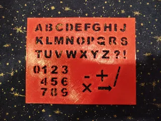 Template number and alphabet
