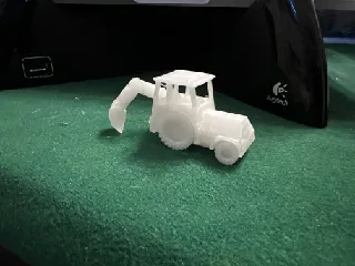 Small tractor - flexi excavator (printed in one piece without supports)