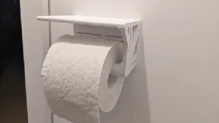 Compact Toilet Paper Holder with Shelf