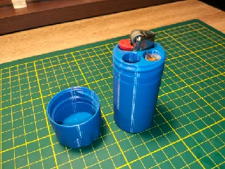 Airtight Bic + 2 smokes container with O-Ring