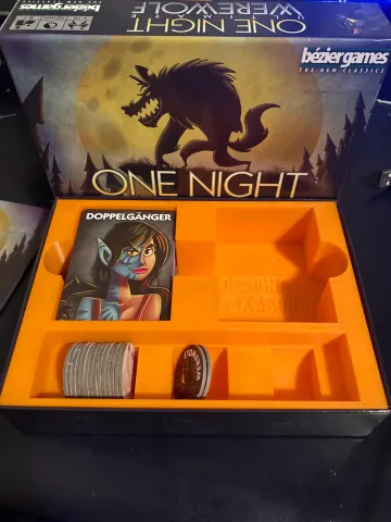 One Night Ultimate Werewolf game box insert by Kabong