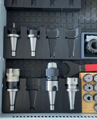 Storage for DIN2080 SK30 Tool Holders on Hoffmann GridLine mats