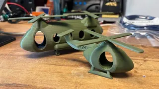 Chinook Helicopter - No Supports - Print in Place