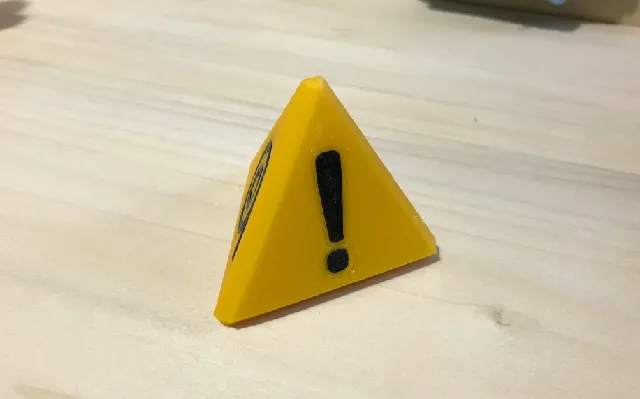 Make of Caution Pyramid Sign by mr8080 | Download free STL model ...