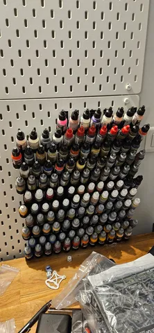 IKEA Skadis Pegboard - Paint Bottle Holder by TheRooster