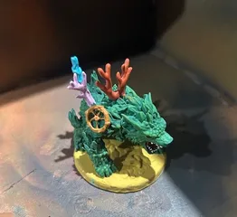Coral Wolf TTRPG mini