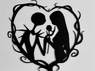 Jack and Sally - Nightmare Before Christmas Wall Art