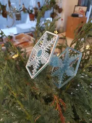 Snowflake TIE Fighter Kit Card Ornament