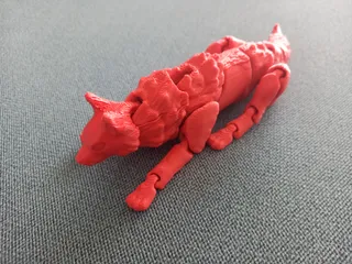 Floppy Wolf - Flexi Articulated Animal (print-in-place)